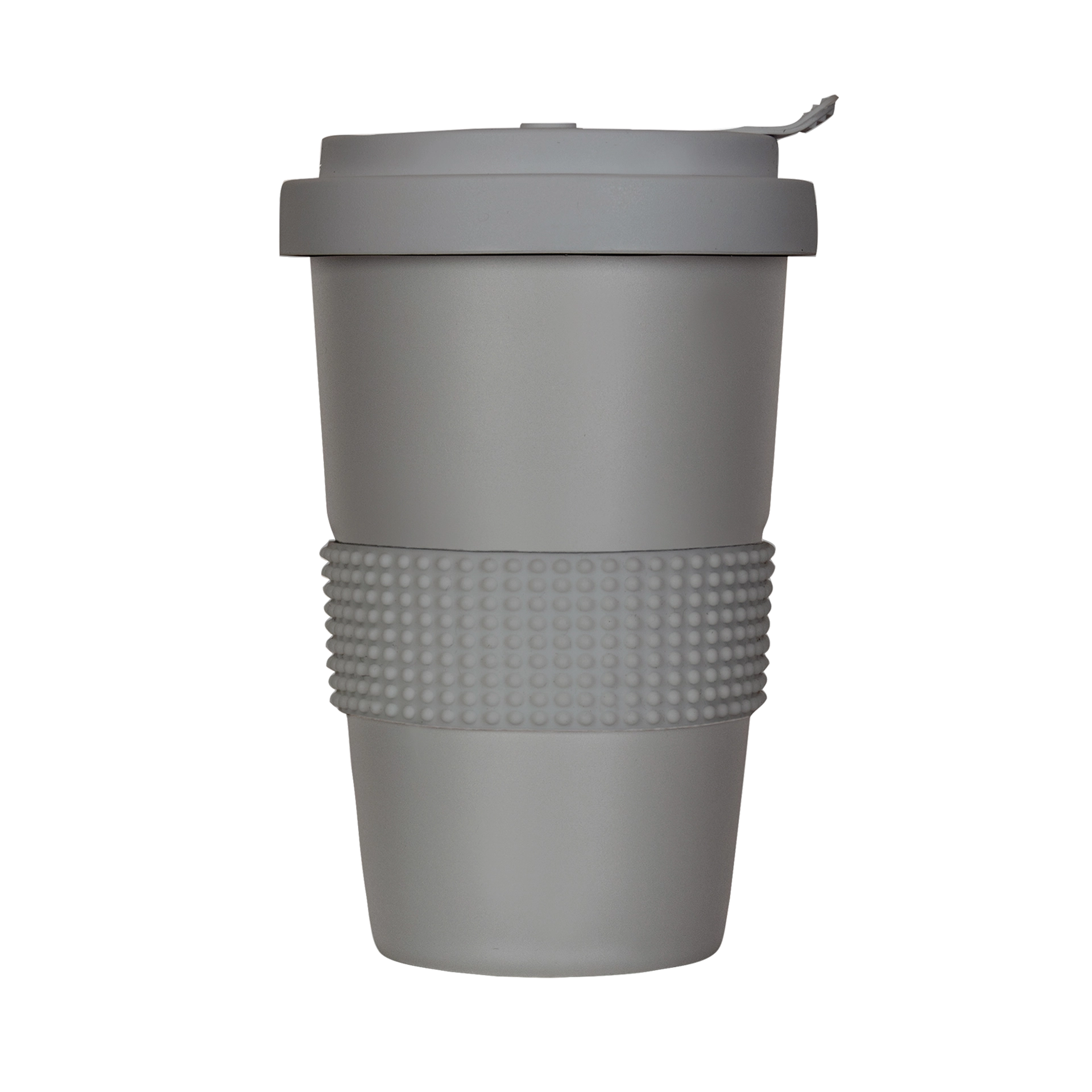 mehrweg-becher aus porzellan in dunkel-grau 400ml