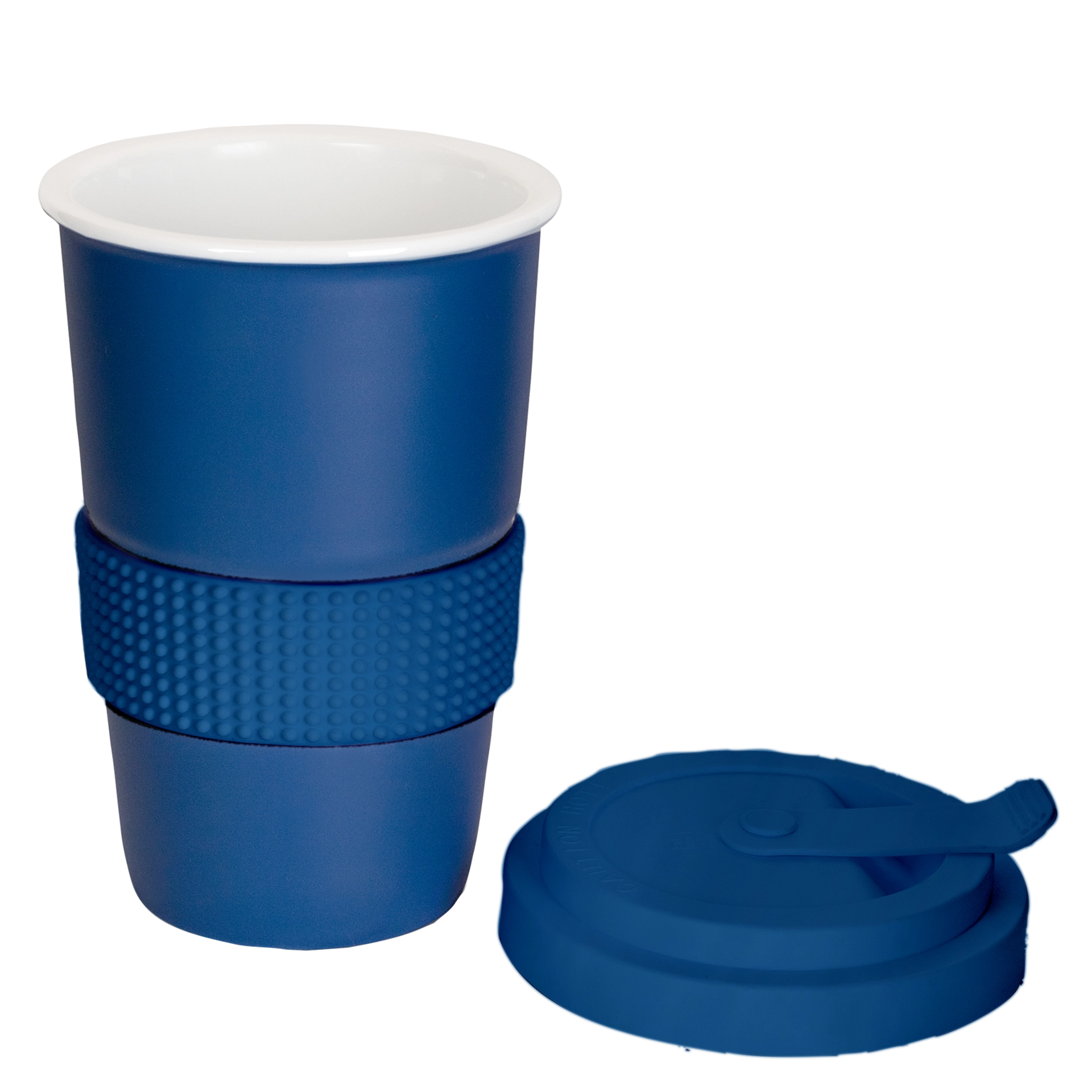 grosser porzellan-becher  in dunkel-blau 400ml