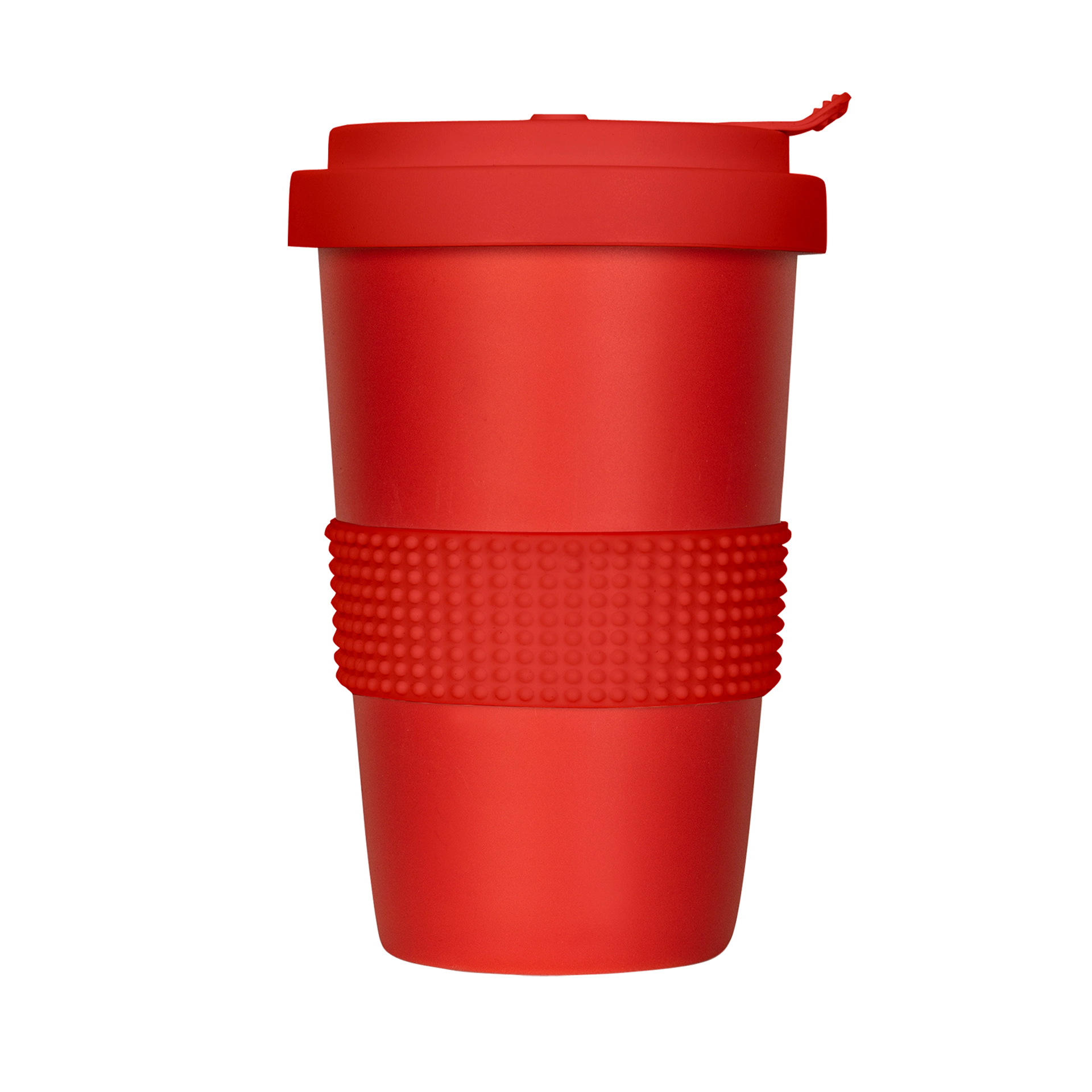 nachhaltiger reise-becher in rot 400ml