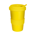 porzellan-becher to-go in knalligem gelb 400ml