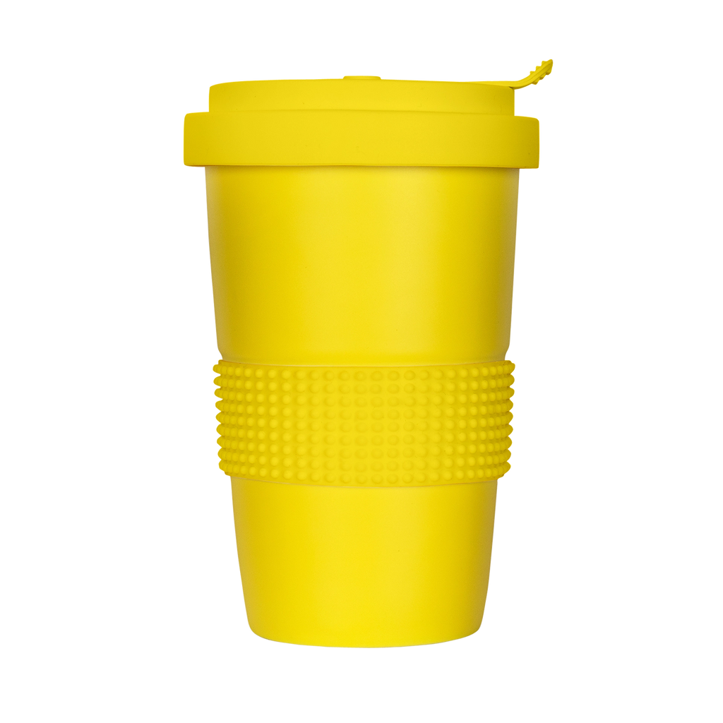 auslaufsicherer thermo-becher in gelb 400ml