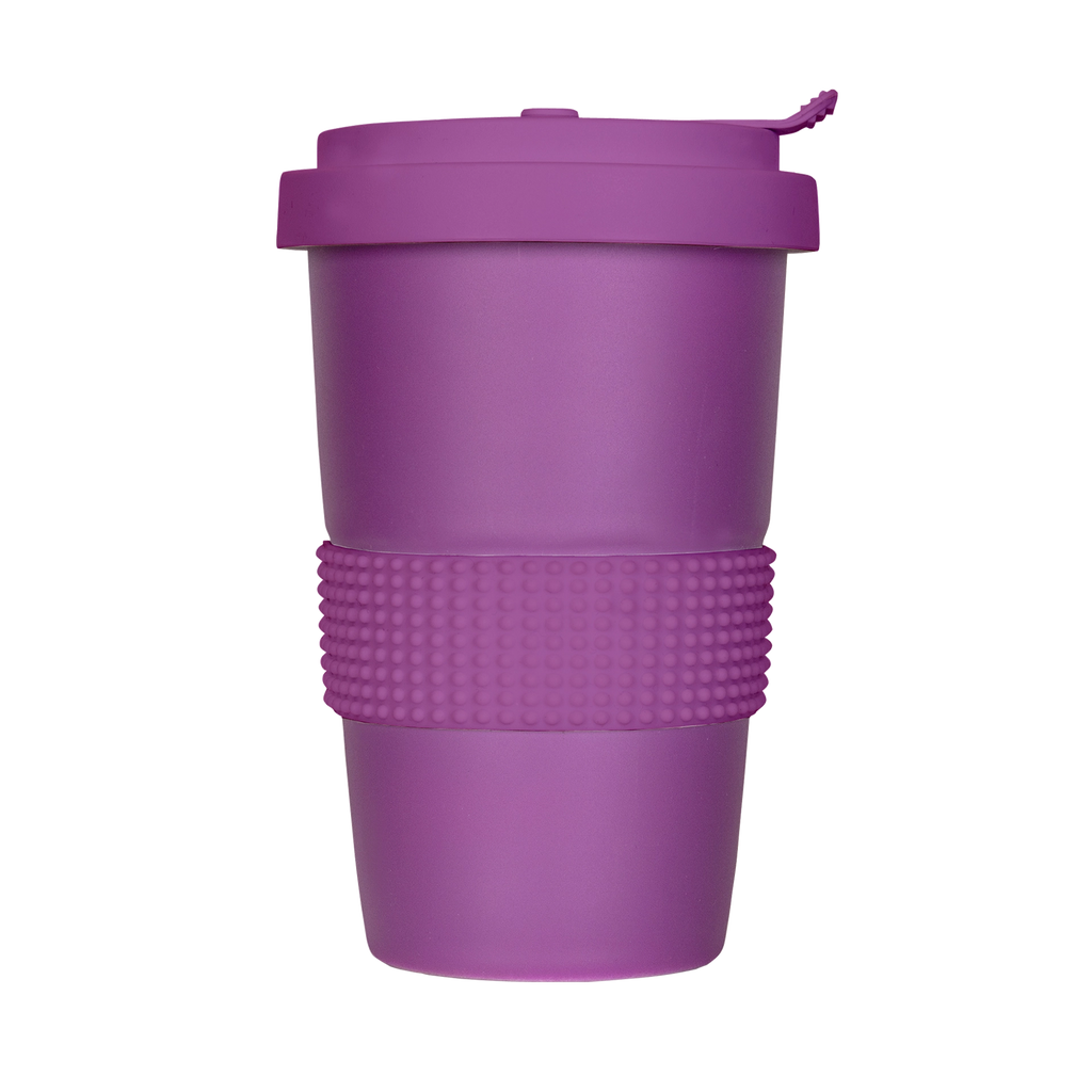 violetter coffee-to-go-becher in matt 400ml