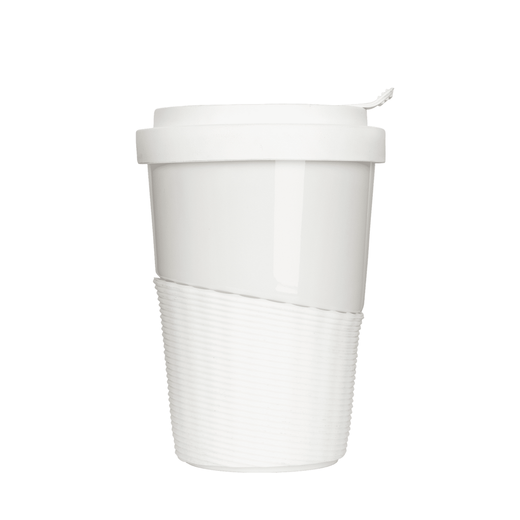 Weißer Porzellan Coffee to Go Becher - Mahlwerck Porzellan