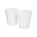 Porzellan Cappuccino Becher 2er-Set in edlem weiß 280ml - Mahlwerck Manufaktur