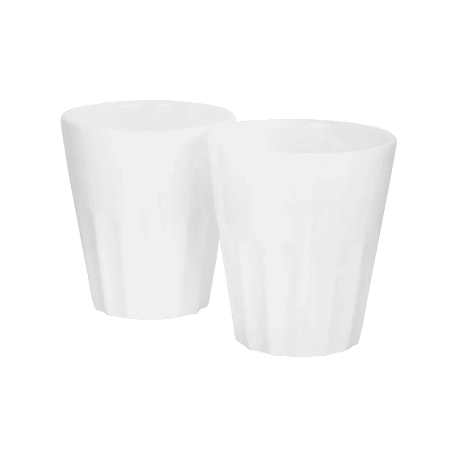 Porzellan Cappuccino Becher 2er-Set in edlem weiß 280ml - Mahlwerck Manufaktur