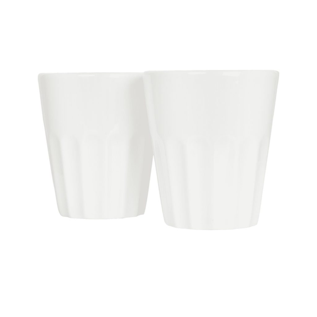 Porzellan Cappuccino Becher 2er-Set weiß 280ml - Mahlwerck Manufaktur