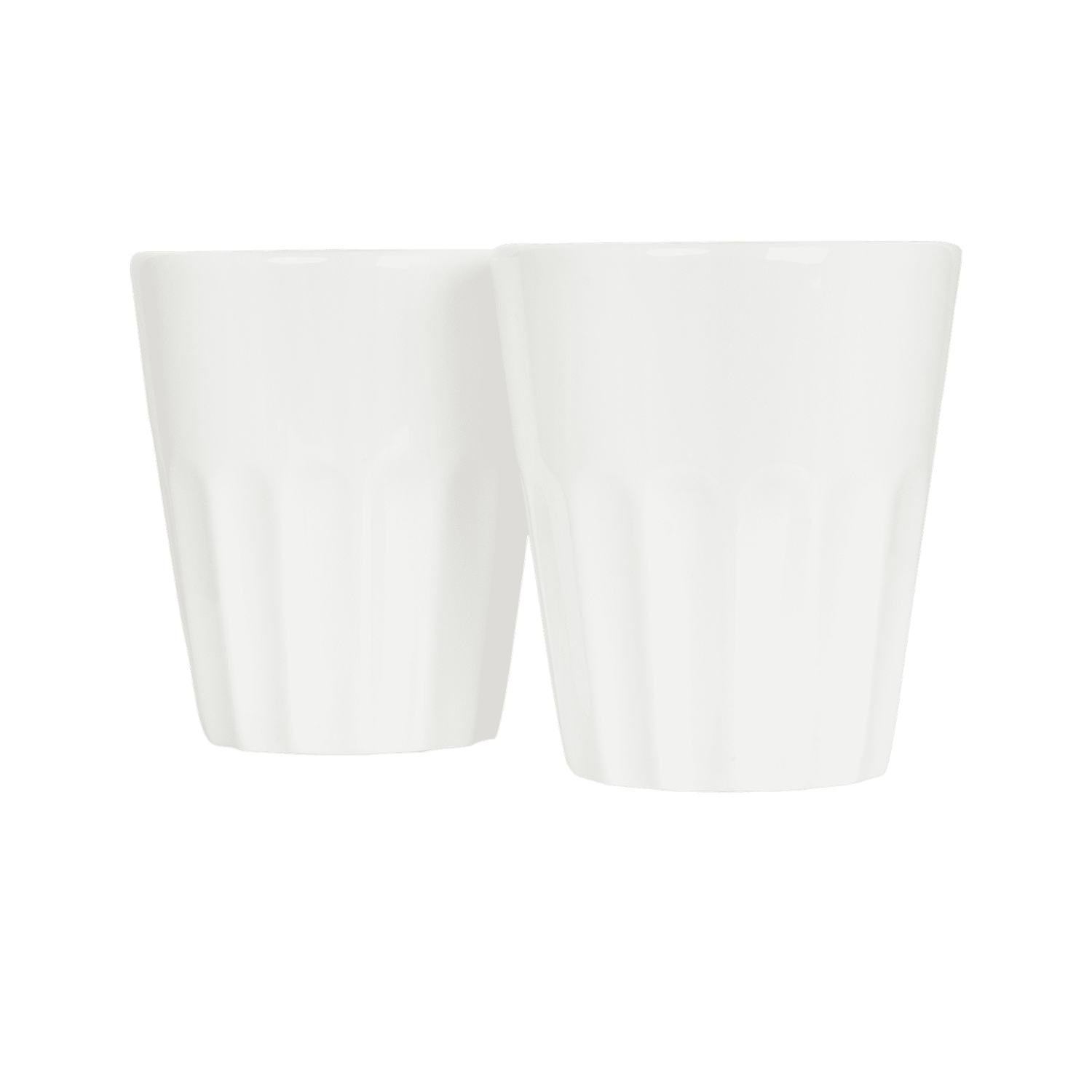 Porzellan Cappuccino Becher 2er-Set weiß 280ml - Mahlwerck Manufaktur