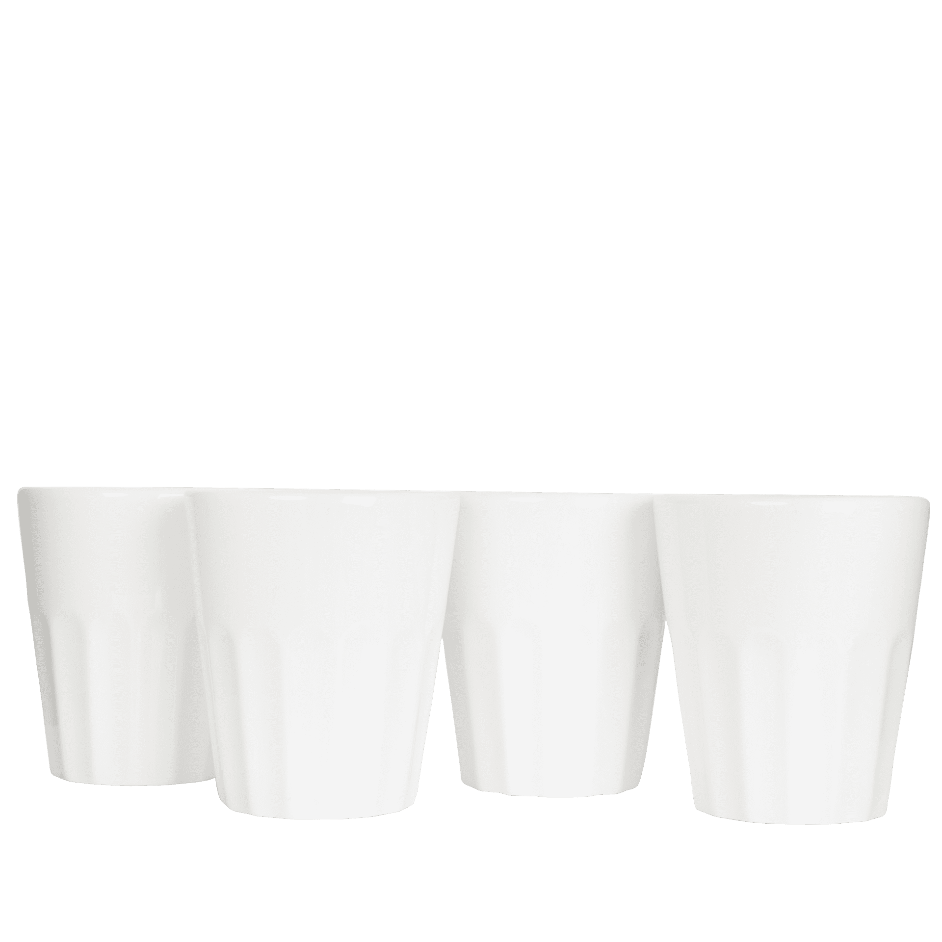 4er-set elegante cappucino-tasse in weiss 280ml
