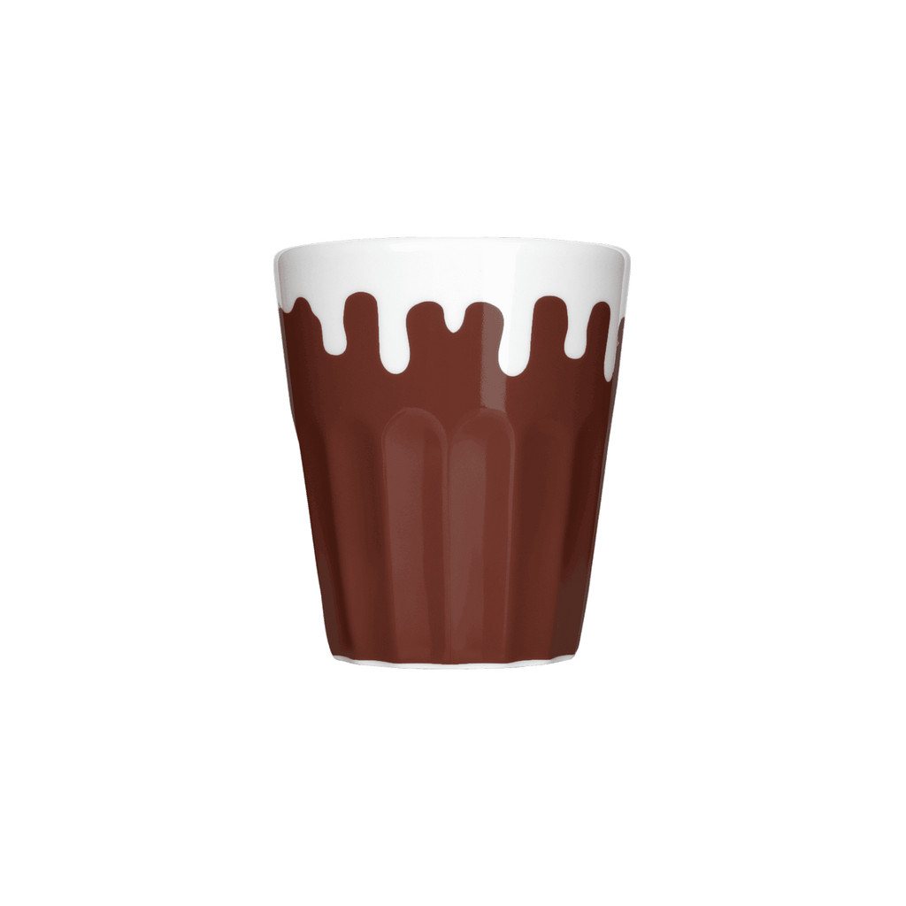 Edle Porzellan Cappuccino Tasse im 2er-Set in braun 280ml - Mahlwerck Manufaktur