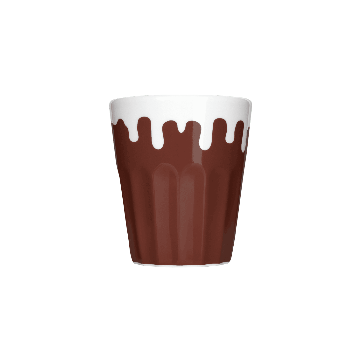 Edle Porzellan Cappuccino Tasse im 2er-Set in braun 280ml - Mahlwerck Manufaktur