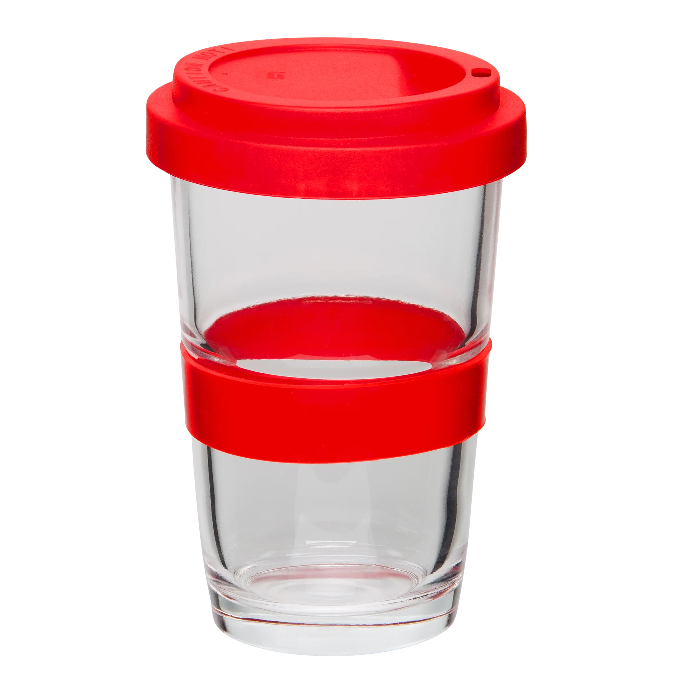 Trinkglas mit Deckel in Rot | Mahlwerck