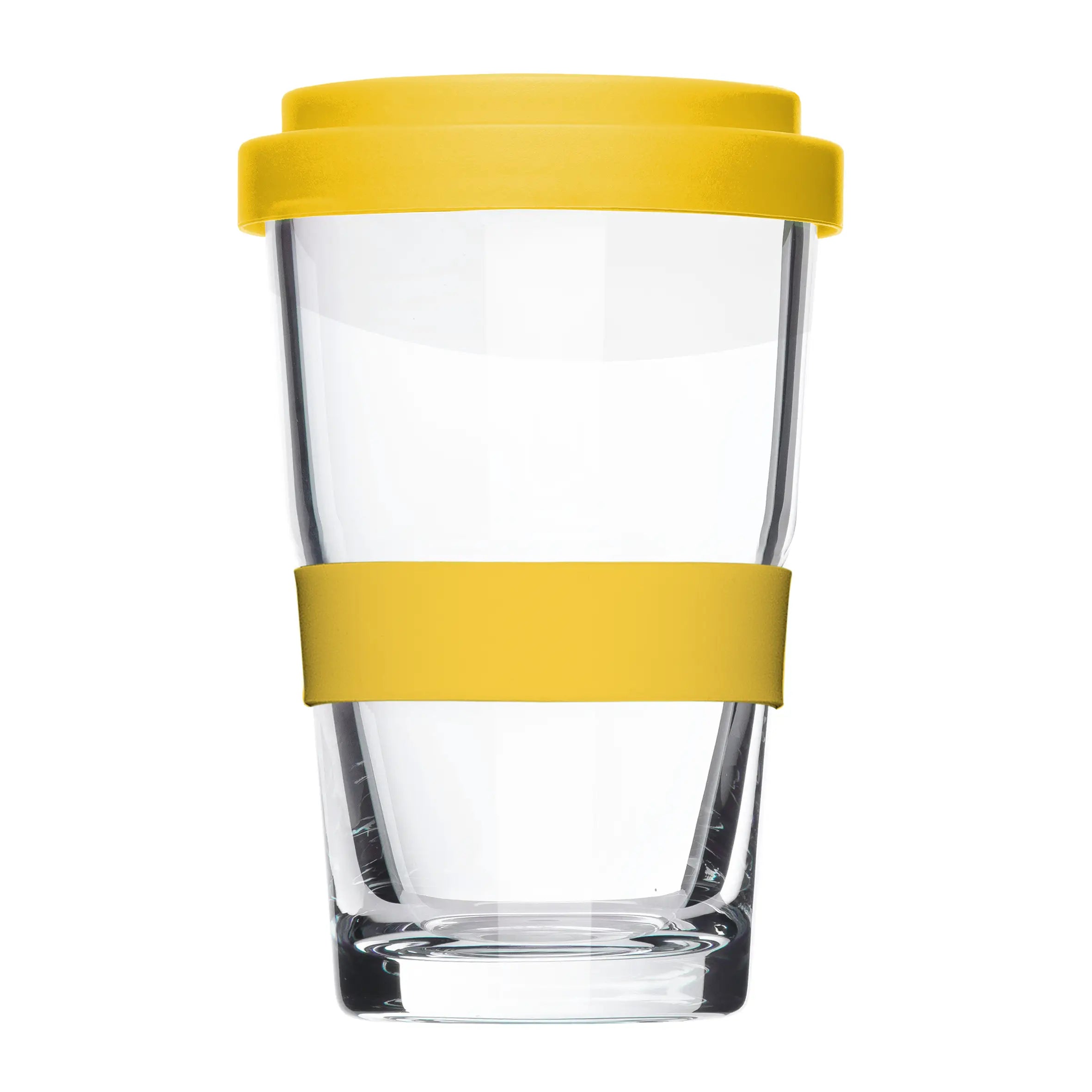 Trinkglas mit Deckel in Gelb 330 ml | Mahlwerck